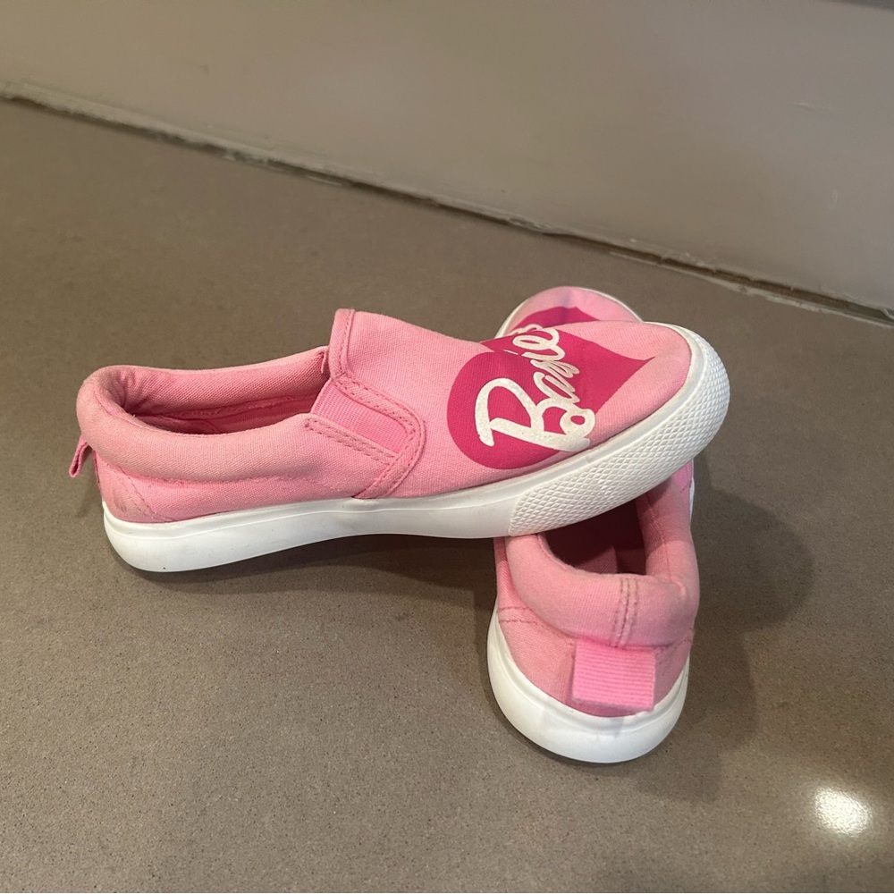 Barbie Kids Pink Slip-On Sneakers 13 1/2 - Picture 3 of 4